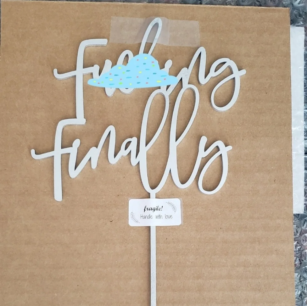 Silver Cake Topper for Celebrations